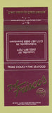 Matchbook Cover Del Frisco's Restaurant Indianapolis IN Louisville KY 30 Strike