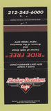 Matchbook Cover - Harley Davidson Cafe New York City 30 Strike