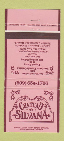 Matchbook Cover - Chateau Silvana Italian Medford NJ 30 Strike
