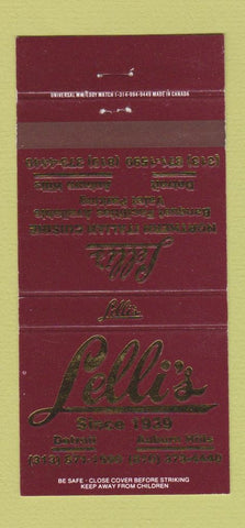 Matchbook Cover - Lelli's Detroit Auburn Hills MI Italian 30 Strike