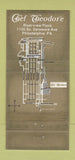 Matchbook Cover - Chef Theodore Philadelphia PA 30 Strike