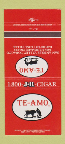 Matchbook Cover - Te Amo Cigars JR Cigar 30 Strike