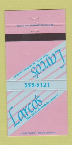 Matchbook Cover - Larco's Restaurant Italian Detroit? 30 Strike