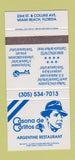 Matchbook Cover Casona de Carlitos Argentine Restaurant Miami Beach FL 30 Strike