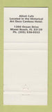 Matchbook Cover - Allioli South Beach Cafe Miami Beach FL 30 Strike