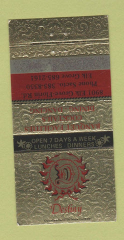 Matchbook Cover - Destiny Restaurant Elk Grove CA 30 Strike