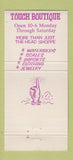 Matchbook Cover - Touch Boutique Flint MI 30 Strike