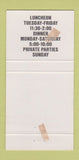 Matchbook Cover - Scatton's Restaurant Hazleton PA 30 Strike