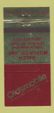 Matchbook Cover - Balch Motors Oldsmobile Little Rock AR WEAR 30 Strike