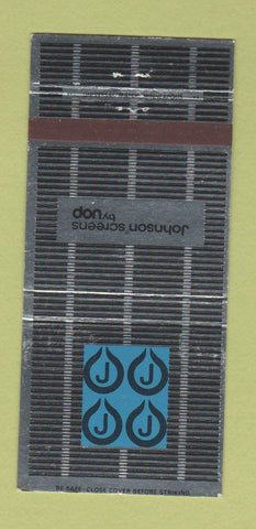 Matchbook Cover - Johnson Screens UOP Thorofare NJ 30 Strike