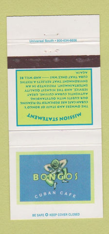 Matchbook Cover - Bongos Cuban Cafe 30 Strike
