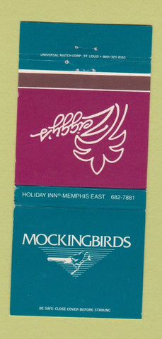 Matchbook Cover - Mockingbirds Zeiggy's Holiday Inn Memphis TN WEAR 30 Strike