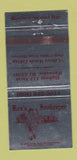 Matchbook Cover - Rex's Innkeeper Restaurant Waunakee WI 30 Strike