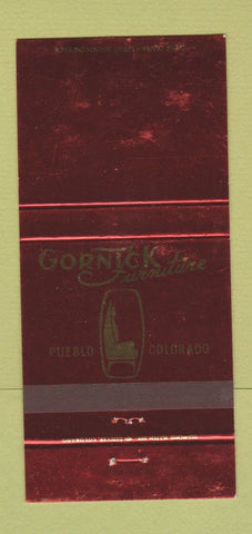 Matchbook Cover - Gornick Furniture Pueblo Colorado 30 Strike