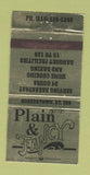 Matchbook Cover - Plain and Fancy Restaurant WEAR 30 Strike