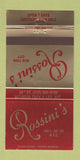 Matchbook Cover - Rossini's Restaurant New York City 30 Strike