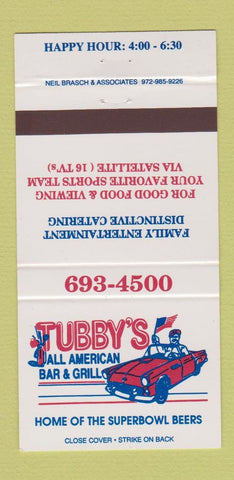 Matchbook Cover - Tubby's Bar Grill  30 Strike