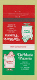 Matchbook Cover - Da Mario Pizza The Headrow Leeds UK 30 Strike