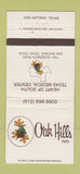 Matchbook Cover - Oak Hills Inn San Antonio TX 30 Strike