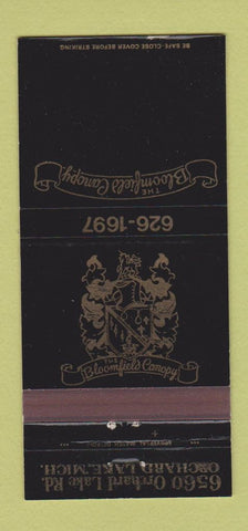Matchbook Cover - Bloomfield Canopy Orchard Lake MI 30 Strike