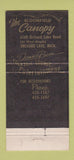 Matchbook Cover - Bloomfield Canopy Orchard Lake MI 30 Strike