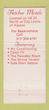 Matchbook Cover - Fletcher Motels Alpena MI 30 Strike