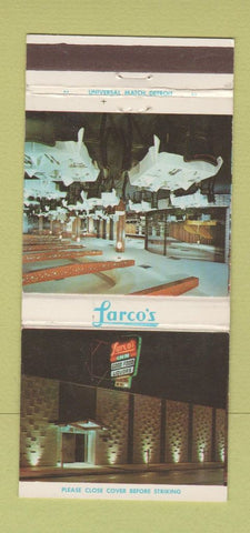 Matchbook Cover - Larco's Restaurant Detroit MI 30 Strike