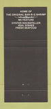Matchbook Cover - PAscal's Manale New Orelans LA 30 Strike