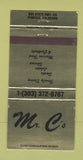 Matchbook Cover - Mr C's Restaurant Penrose Colorado 30 Strike