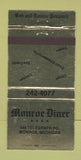 Matchbook Cover - Monroe Diner Monroe MI 30 Strike