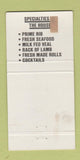 Matchbook Cover - Maverick Steak Seafood Harrisburg PA WEAR 30 Strike