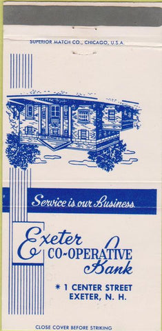Matchbook Cover - Exeter Co-op Bank Exeter NH 30 Strike