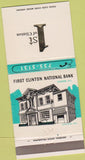 Matchbook Cover - 1st Bank of Clinton NJ 30 Strike