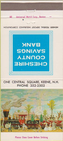 Matchbook Cover - Cheshire County Savings Bank Keene NH 30 Strike