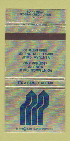 Matchbook Cover - Point Mugu Credit Union CA Ventura WEAR 30 Strike