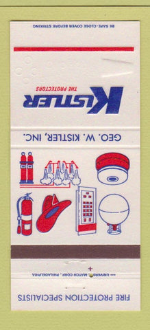 Matchbook Cover - Kistler Fire Protection Allentown PA 30 Strike