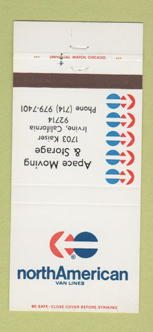Matchbook Cover - North American Van Lines Trucking Irvine CA 30 Strike