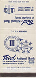 Matchbook Cover - Third National Bank Springfield MA 30 Strike