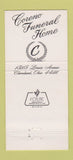 Matchbook Cover - Coreno Funeral Home Cleveland OH 30 Strike