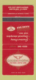 Matchbook Cover - Golden Horns Steak House Northlake IL 30 Strike