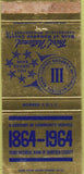 Matchbook Cover - Third National Bank Springfield MA 1964 WEAR 30 Strike