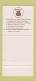 Matchbook Cover - Heather Motor Hotel Stellarton NS 30 Strike