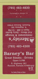 Matchbook Cover - Barney's Bar Meridy's Russell KS 30 Strike