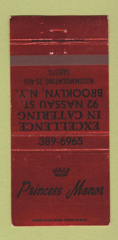 Matchbook Cover - Princess Manor Brooklyn NY 30 Strike
