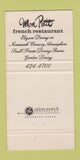 Matchbook Cover - Le Bar Sous Sol Piano Bar Wheat Ridge Colorado 30 Strike