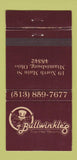 Matchbook Cover - Bullwinkle's Top Hat Bistro Miamisburg OH 30 Strike