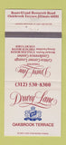 Matchbook Cover - Drury Lane Theater Oakbrook Terrace IL 30 Strike