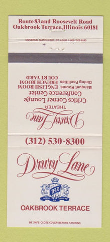 Matchbook Cover - Drury Lane Theater Oakbrook Terrace IL 30 Strike