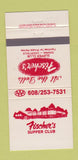 Matchbook Cover - Fischer's Supper Club Lake Delton WI 30 Strike