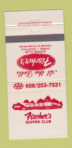 Matchbook Cover - Fischer's Supper Club Lake Delton WI 30 Strike